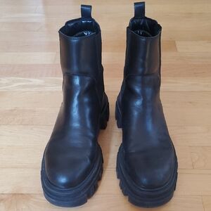 Black Chunky Ankle Boots